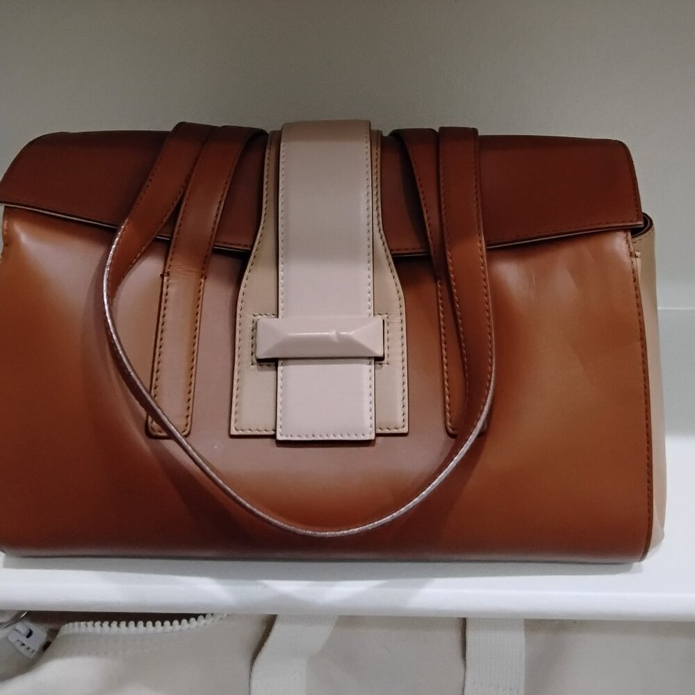 Leather handbag by MaxMara of Italy